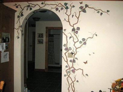 Mural, Vine Mural, Ceiling Mural, Granada Hills, Kitchen Vine Mural, Kitchen Vine,